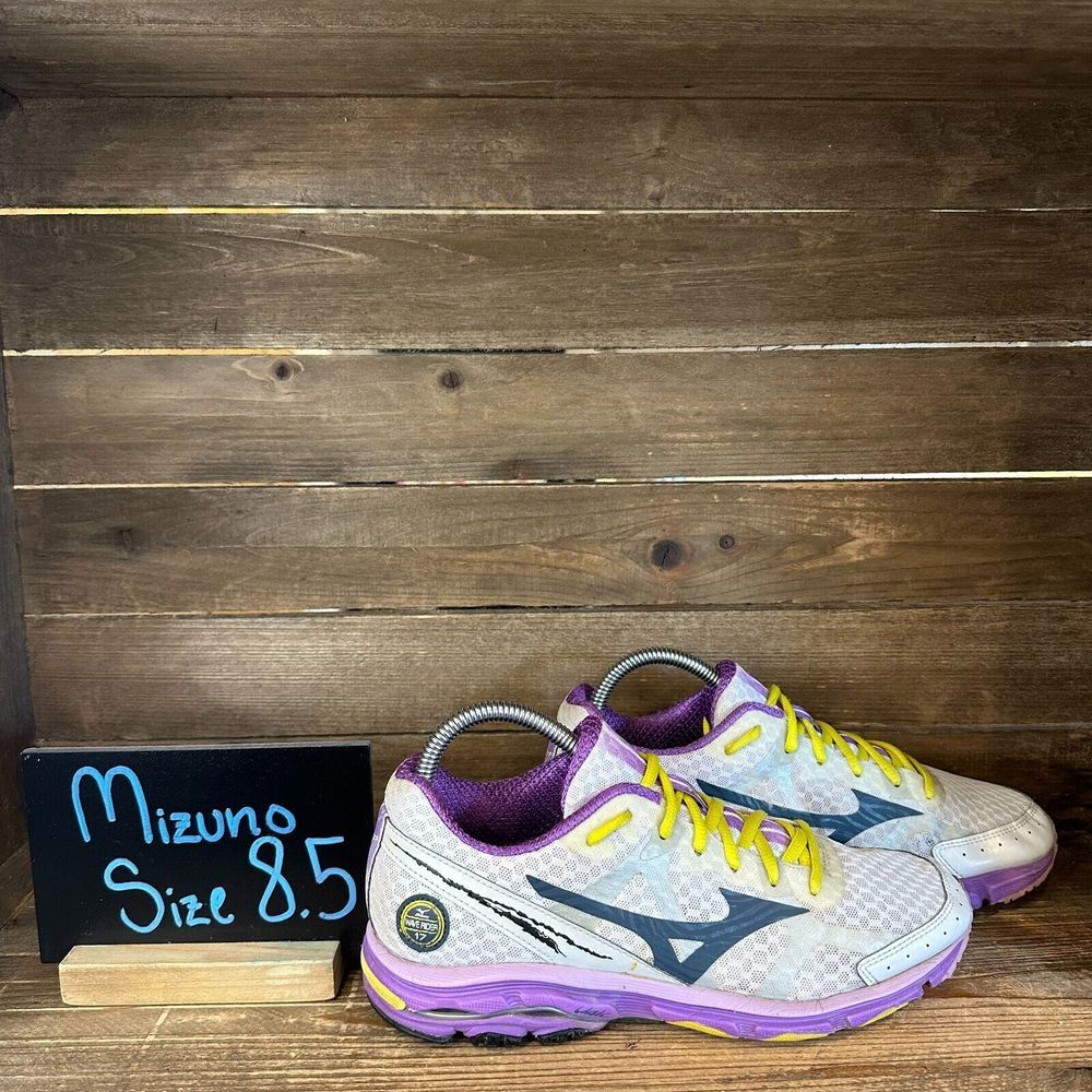 Womens Mizuno Wave Rider 17 White Athletic Running Sneakers Shoes Size 8.5 M GUC